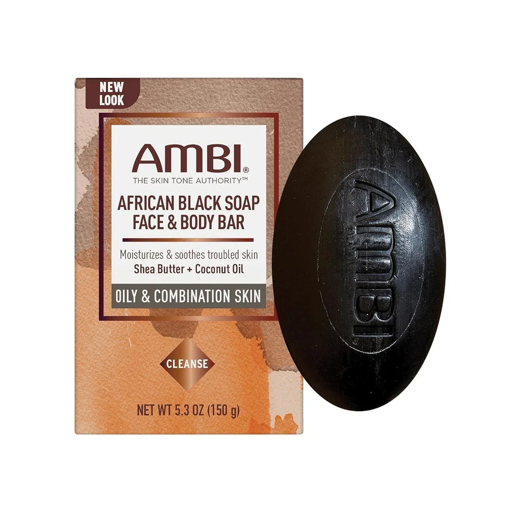Black Soap Cleansing Bar Shea Butter + Vitamin E By Ambi