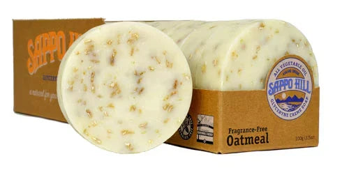 Sappo Hill Fragrance-Free Oatmeal Glycerine Creme Soap